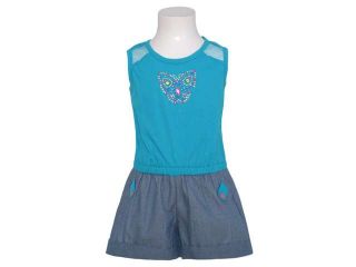 Girls 2T Blue Lace Sequin Butterfly 1pc Shorts Romper Outfit