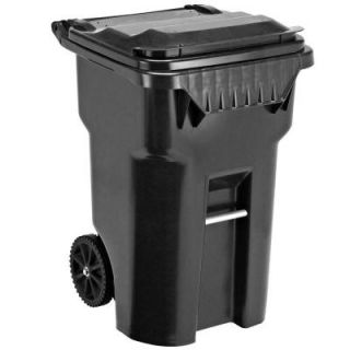 Rehrig Pacific 65 gal. Black Commercial Grade Wheeled Trash Can ROC 65G Black