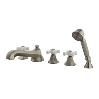 Roman Three Handle Roman Tub Faucet with Hand Shower by Kingston Brass