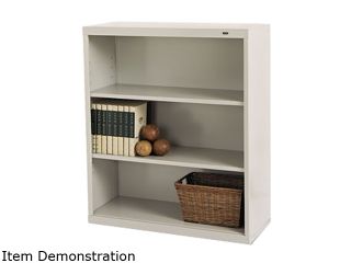 Tennsco B 42PY Metal Bookcase, 3 Shelves, 34 1/2w x 13 1/2d x 40h, Putty