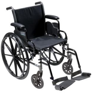 Drive Cruiser III Light Weight Wheelchair with Flip Back Removable Arms, Desk Arms, Swing Away Footrests and 18 in. Seat k318dda sf
