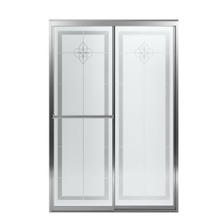 Sterling Prevail 43.87 in to 48.87 in W x 70.12 in H Silver Sliding Shower Door