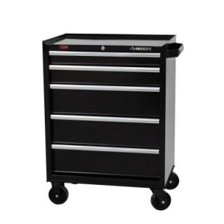 Husky 27 in. 5 Drawer Rolling Tool Cabinet, Black H5TR2