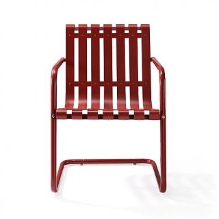 Crosley Gracie 3 piece Metal Outdoor Conversation Seating Set   Coral Red   7743772