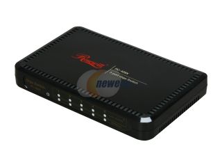 Rosewill RC 409X 10/100/1000Mbps 5 Port Desktop Green Power Saving Switch/ Plastic shell 5 x RJ45 1K MAC Address Table 832Kbits Buffer Memory
