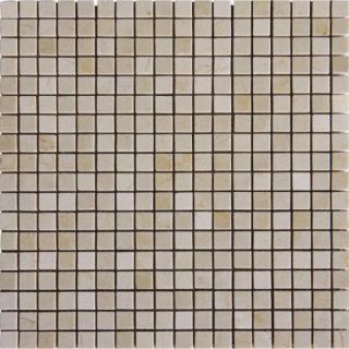 MS International Crema Marfil 12 in. x 12 in. x 10 mm Polished Marble Mesh Mounted Mosaic Tile (10 sq. ft. / case) SMOT CREM 5/8 P