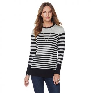 DG2 by Diane Gilman Quad Blend Striped Sweater   7848523