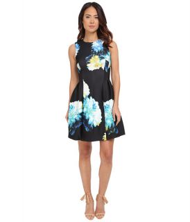 Calvin Klein Sleeveless Printed Fit & Flare Dress CD5M3R8Y Lagoon Multi