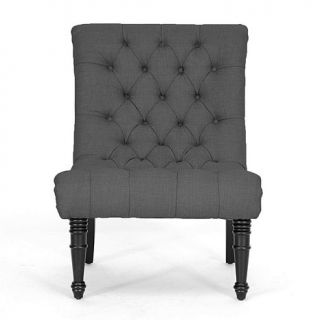 Caelie Gray Linen Modern Lounge Chair   7092219