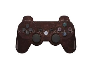 PS3 controller  Wireless Glossy  WTP 303 Burnt Cabernet Burlwood Custom Painted  Without Mods