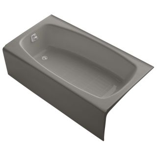 KOHLER Dynametric Cashmere Cast Iron Rectangular Skirted Bathtub with Left Hand Drain (Common 32 in x 60 in; Actual 16.25 in x 32 in x 60 in)