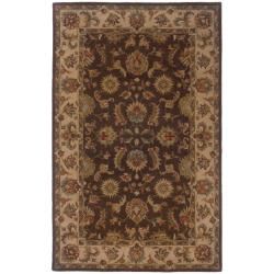 Hand tufted Brown and Beige Wool Area Rug (8 x 10)  