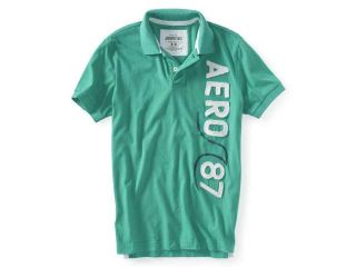 Aeropostale Mens Aero 87 Rugby Polo Shirt greenb XS