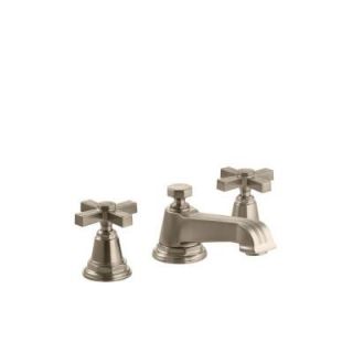 KOHLER Pinstripe Pure 8 in. Widespread 2 Handle Low Arc Water Saving Bathroom Faucet in Vibrant Brushed Bronze K 13132 3B BV