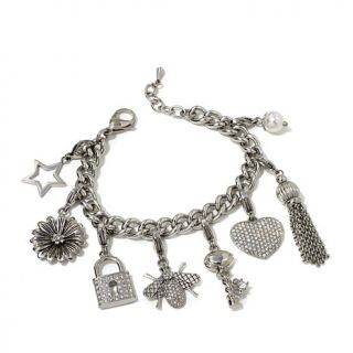 Emma Skye Jewelry Designs "Sparkling Personality" 8 Charm 7 1/2" Bracelet   8086116