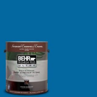 BEHR Premium Plus Ultra 1 gal. #S G 560 Jazz Blue Eggshell Enamel Interior Paint 275301