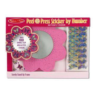 Melissa and Doug Peel and Press Sticker by Number Butterfly Mirror