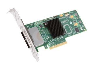 LSI LSI00188 PCI Express Low Profile Ready SATA / SAS 9200 8e Controller Card (Single Pack)  Avago Technologies