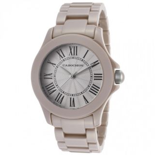 Cabochon Womens CABOCHON 327 Ceramique Silvertone Textured Watch