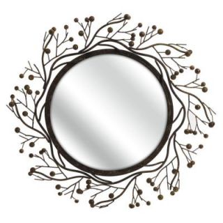 Home Decorators Collection Berry Brown 38.25 in. x 38.25 in. Mirror 0225410820