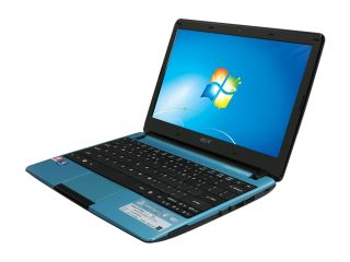 Acer Aspire One AO722 BZ608 Aquamarine AMD Dual Core Processor C 50 (1.00 GHz) 11.6" 4GB Memory 500GB HDD Netbook