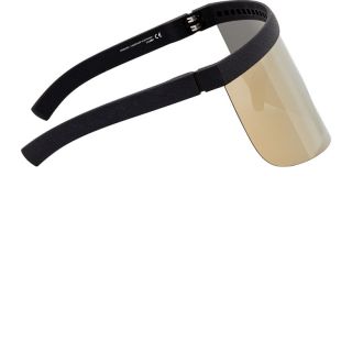 Mykita Black & Gold Oversized Shield Daisuke MD1 Sunglasses