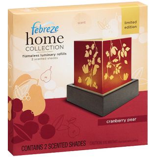 Febreze Home Collection Flameless Luminary Refills, Cranberry Pear 2 ct