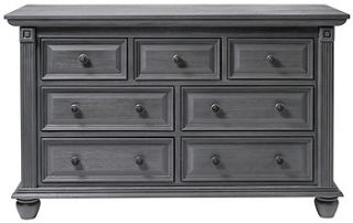 Oxford Baby London Lane 7 Drawer Dresser   Arctic Gray    Oxford Baby