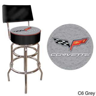 Officially Licensed GM Corvette Padded Bar Stool with Back
