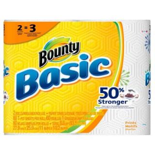Bounty Basic 1 Ply White Paper Towels (2 Roll) 003700092971