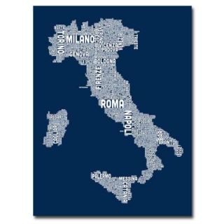 Trademark Fine Art 24 in. x 18 in. Italy City Map II Canvas Art MT0145 C1824GG