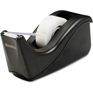 Scotch Value Desktop Tape Dispenser, 1" Core, Black or Silver