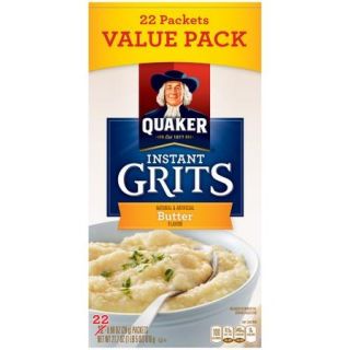 Quaker Butter Instant Grits, 0.98 oz, 22 count