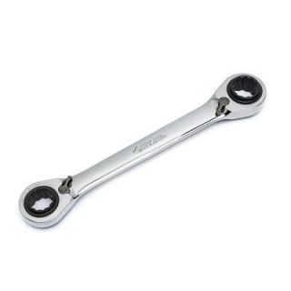 Husky Quad Drive 9/16 in. x 5/8 in. and 11/16 in. x 3/4 in. Ratcheting Wrench HQRW91658111634