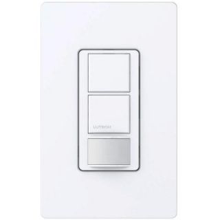 Lutron Maestro 6 Amp Single Pole Dual Circuit Occupancy Sensing Switch   White MS OPS6 DDV WH