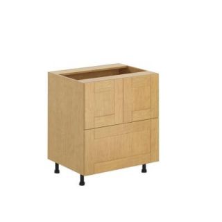 Eurostyle 30x34.5x24.5 in. Milano Deep Drawer Base Cabinet in Maple Melamine and Door in Clear Varnish BD1D30.M.MILAN