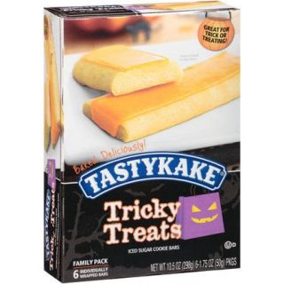 Tastykake Tricky Treats Iced Sugar Cookie Bars, 1.75 oz, 6 count