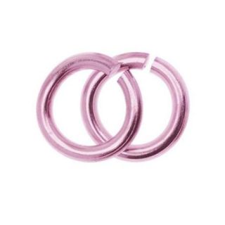 Light Pink Color Aluminum Open Jump Rings 10mm 15 Gauge (50)