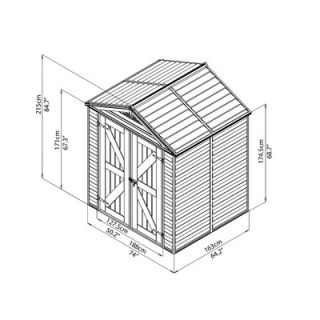 SkyLight™ 6 Ft. W x 5 Ft. D Polycarbonate Storage Shed