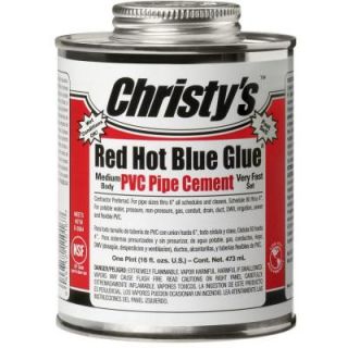 Christy's 16 oz. PVC Red Hot Blue Glue Cement (Case of 10) RH.RHBV.PT12