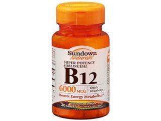 Sundown Naturals Vitamin B12 6,000 mcg   60 Microlozenges