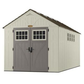 Suncast Tremont 16 ft. 3 1/4 in. x 8 ft. 4 1/2 in. Resin Storage Shed with Windows BMS8165