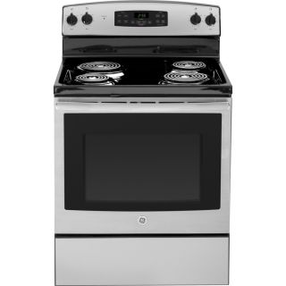 GE Freestanding 5 cu ft Self Cleaning Electric Range (Stainless Steel) (Common 30 in; Actual 29.875 in)