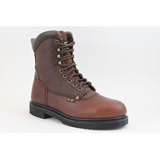 AdTec   Mens 8 Steel Toe Lace Up Boots Pu Sole Brown