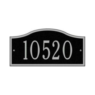 Whitehall Products Rolling Hills Rectangular Black/Silver Mini Wall 1 Line Address Plaque 1052BS