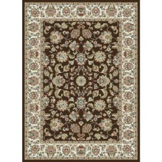 Tayse Rugs Capri Brown 5 ft. 3 in. x 7 ft. 3 in. Traditional Area Rug CPR1001 5x8
