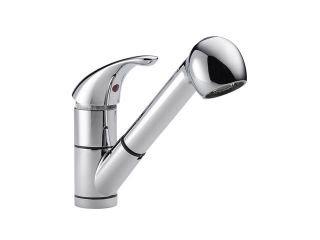 PEERLESS P18550LF Single Handle Kitchen Pull Out Faucet Chrome  Kitchen Faucet