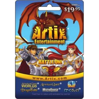 Artix BattleOn Games $19.95 eGift Card 