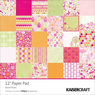KAISERCRAFT  Single Sided 160gsm Paper Pad 12X12 60/Sheets Sweet