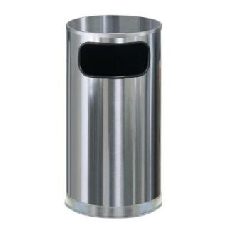 Rubbermaid Commercial Products European 12 Gal. Satin Stainless Steel Flat Top Trash Can FGSO16SSSGL